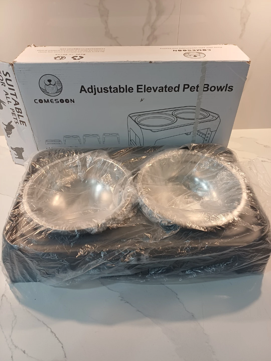 COMESOON Adjustable Elevated Pet Bowls - New in Box! - photo 2