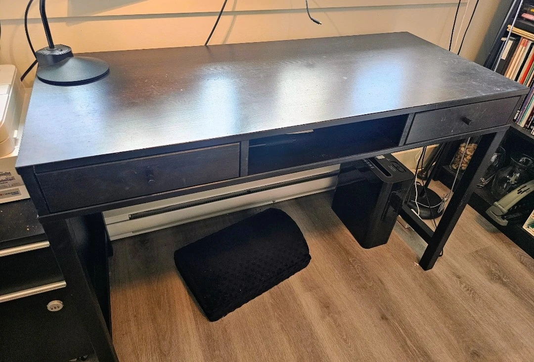 Black Desk with Drawers