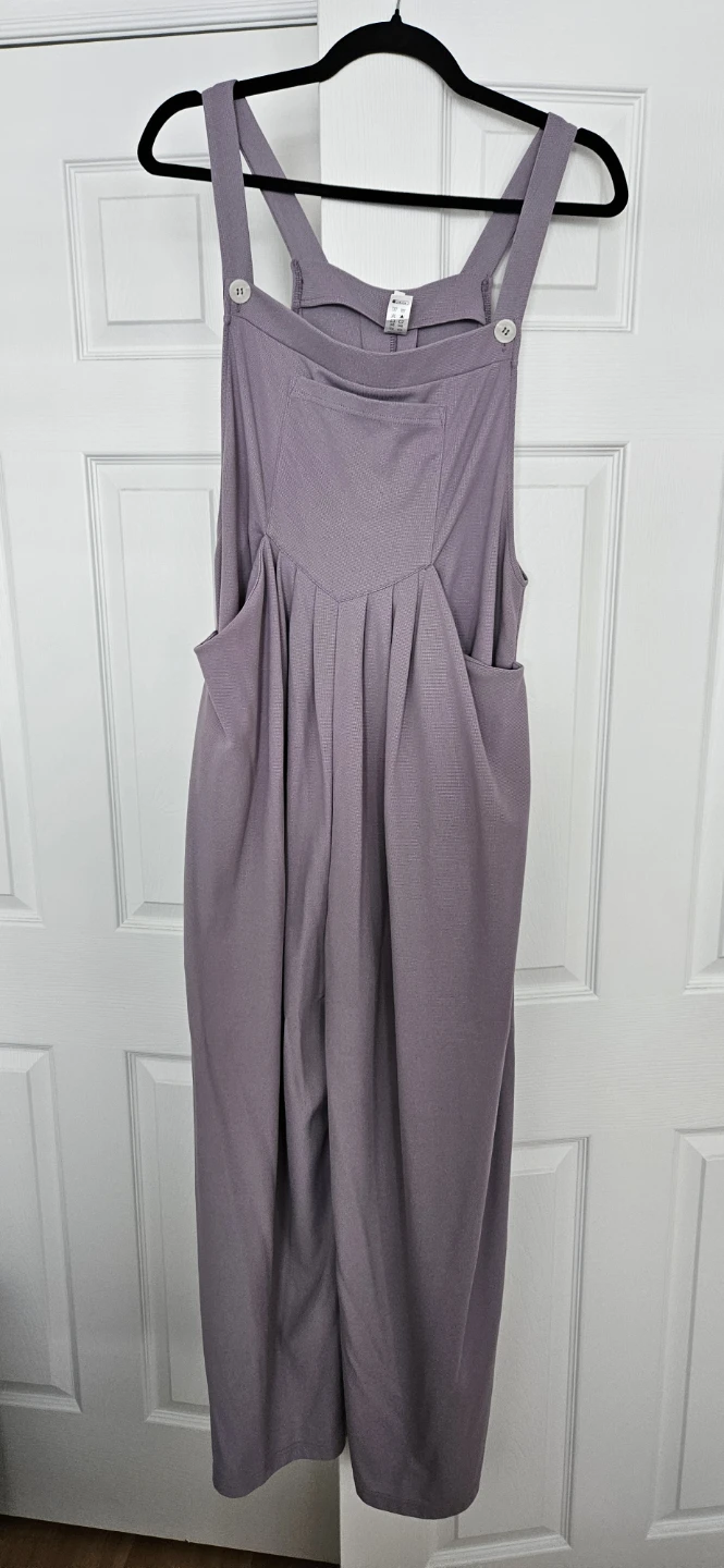 Halara Pocket Waffle Casual Overalls – Hibiscus Purple (XL) - photo 3