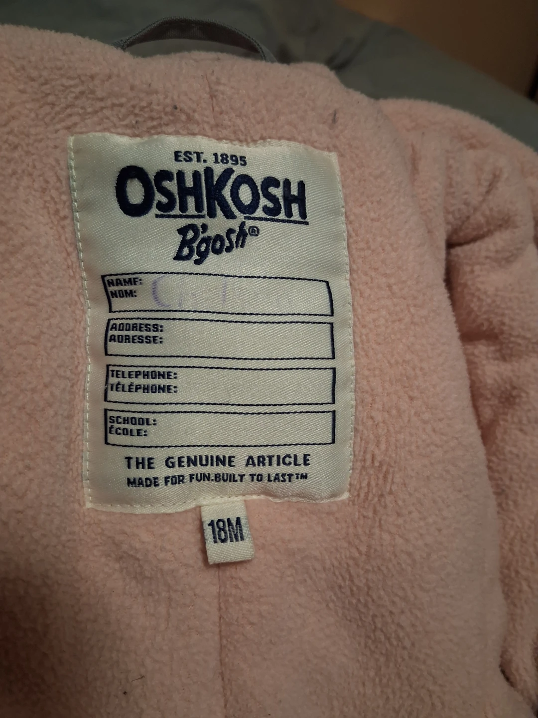OshKosh B'gosh Grey Snowsuit - Size 18M - photo 5