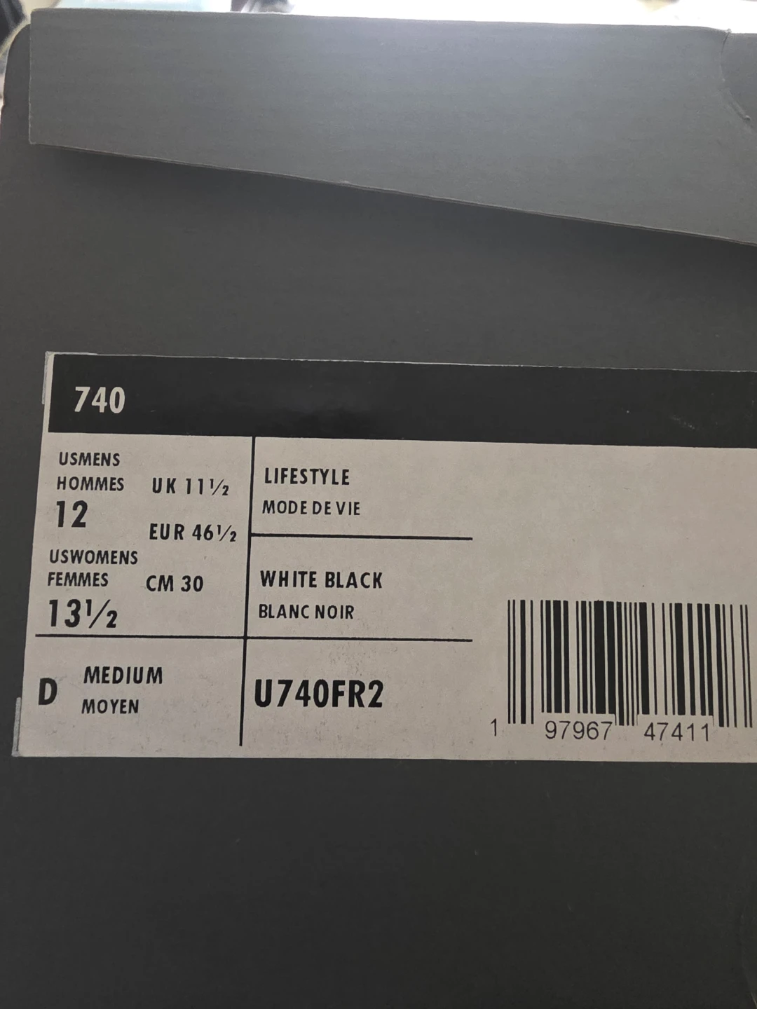 New Balance 740 White Black US Mens 12 - photo 2