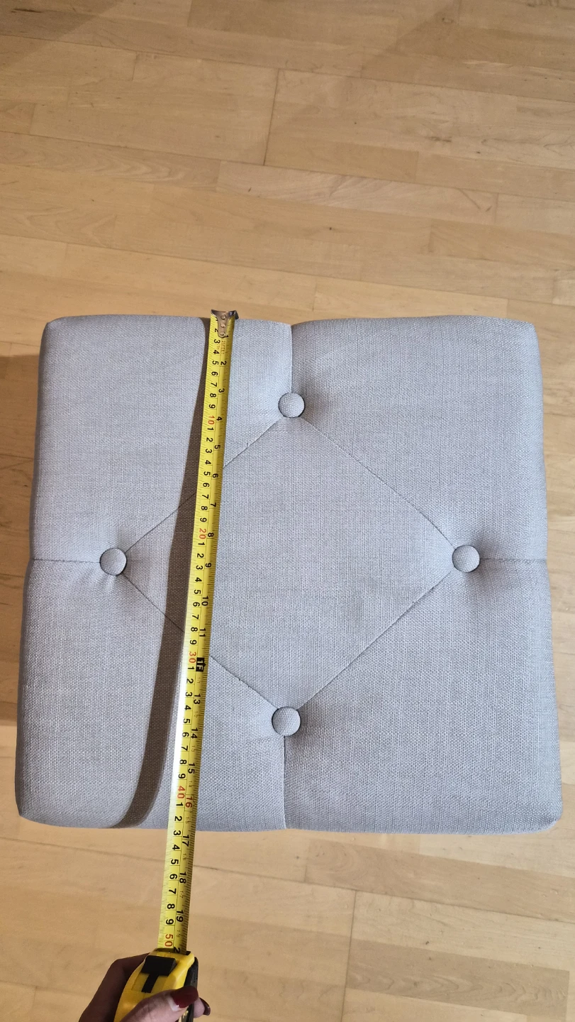 Grey Storage Ottoman - 18" x 18" - photo 3