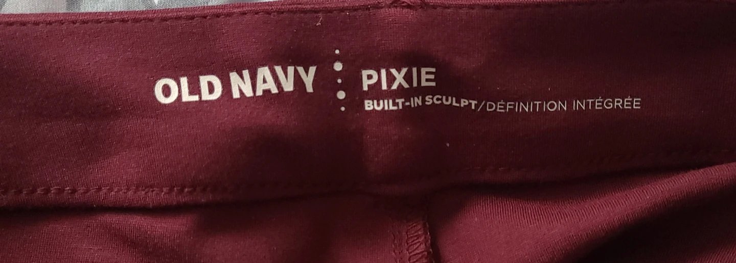 Burgundy Old Navy Pixie Pants, Built-In Sculpt Size 14 🧡 - photo 3