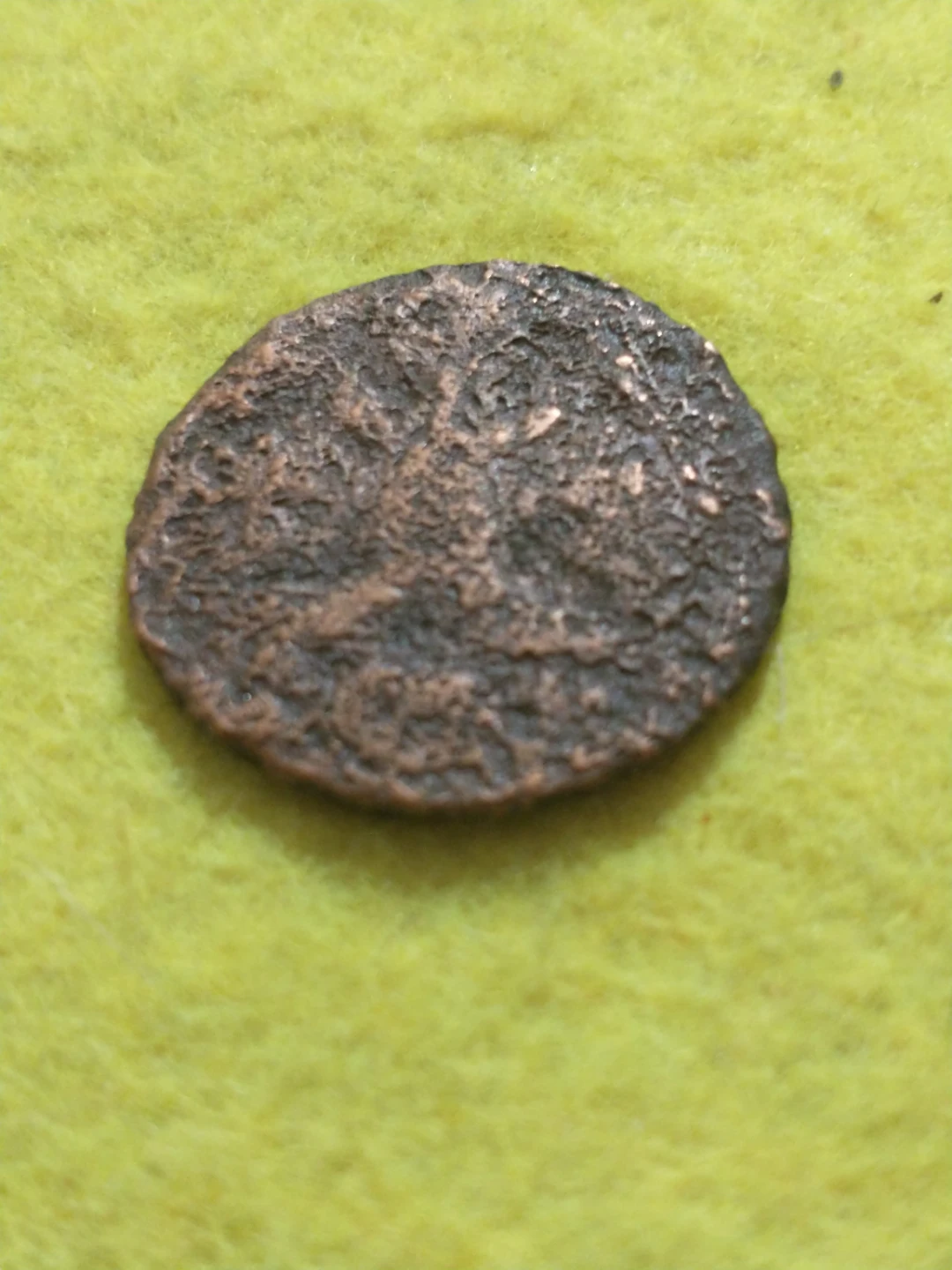 Neat 1741 Russia denga coin - photo 3