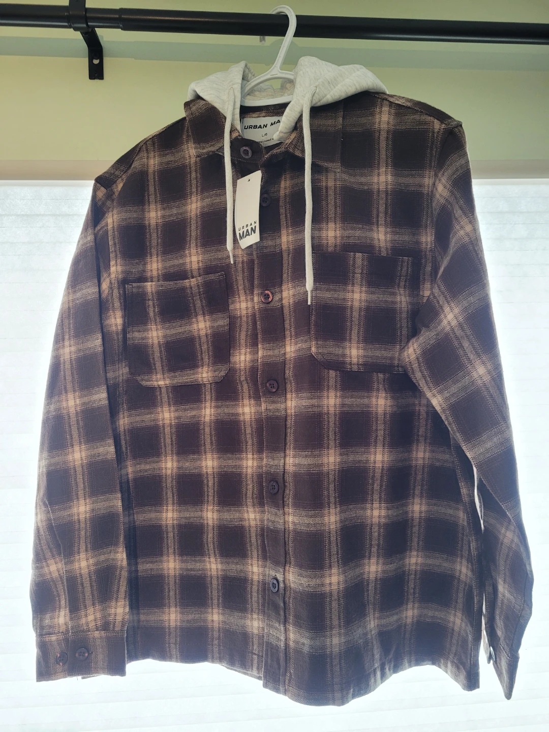 NEW Plaid Hooded Flannel Shirt - photo 3