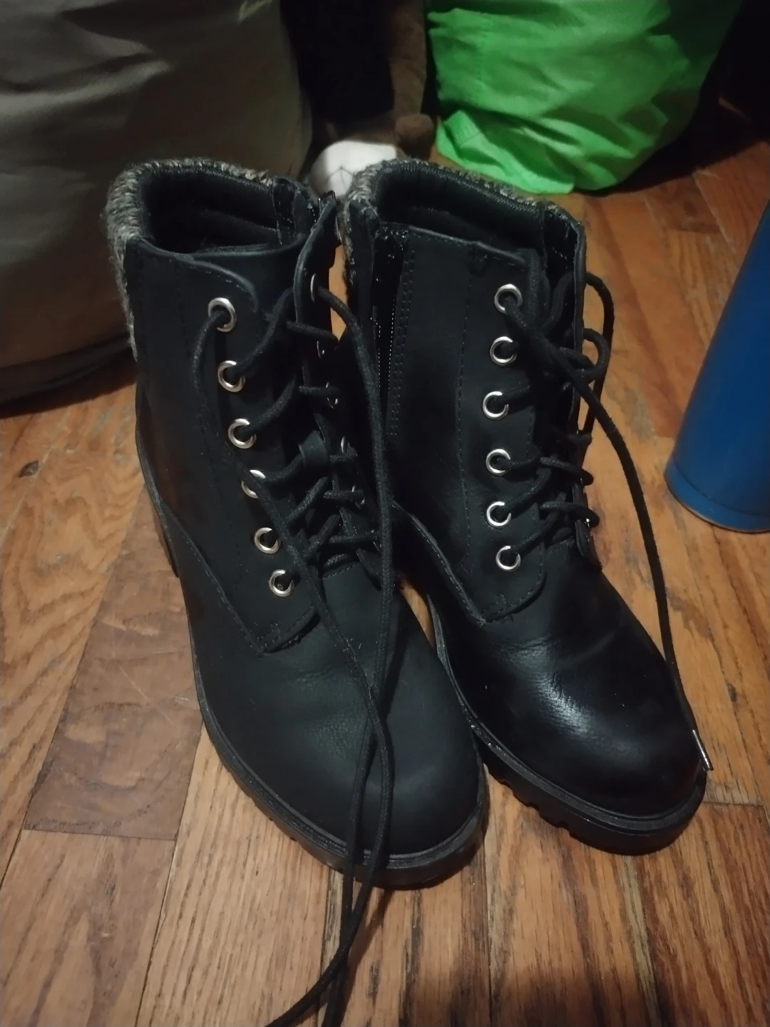 Leather boots