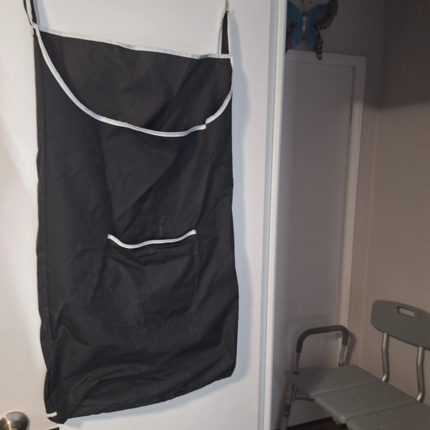 Large Capacity Hanging Laundry Hamper - Black