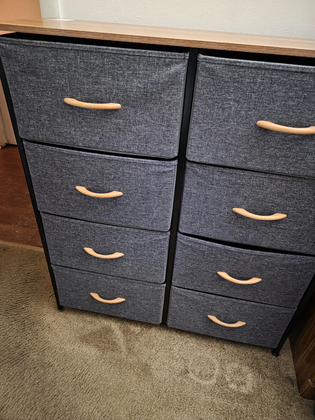 8 Drawer Dresser Chest with Wooden Top