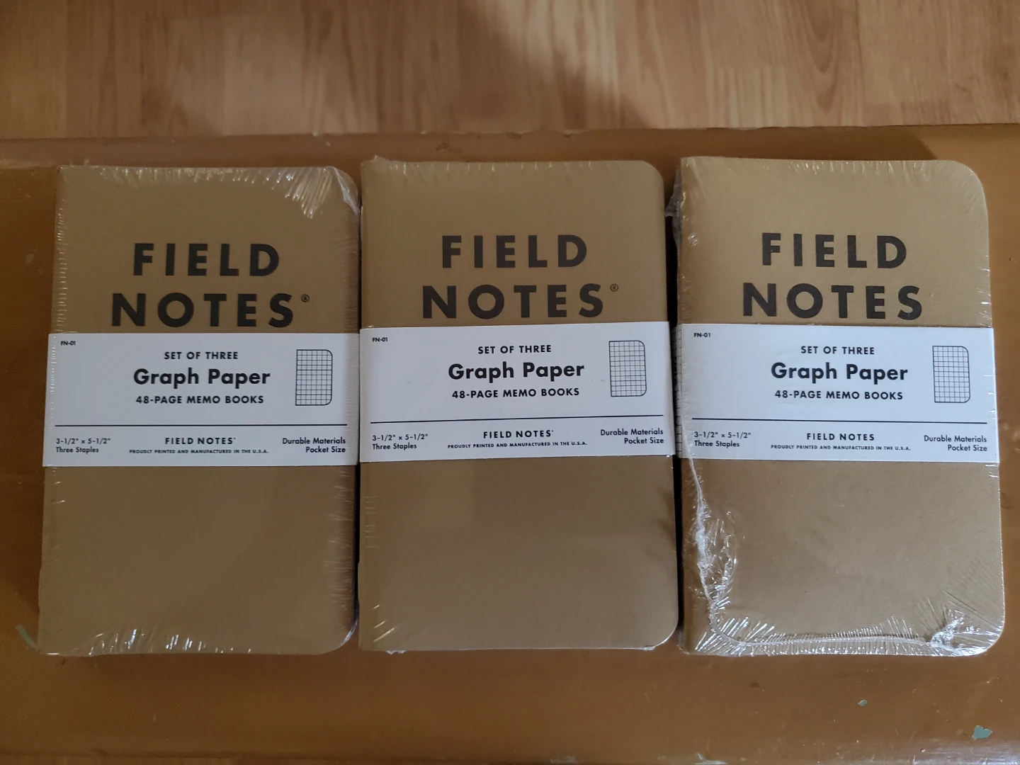 Field Notes Graph Paper Memo Books Set of 3