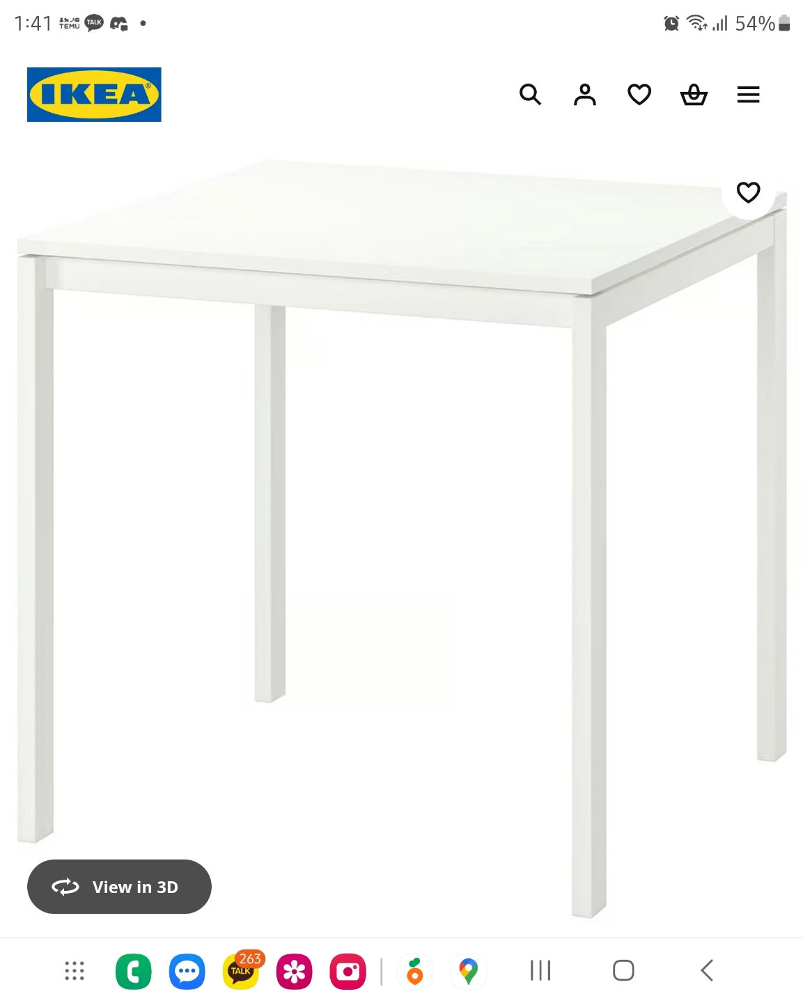 IKEA White Table MELLTORP