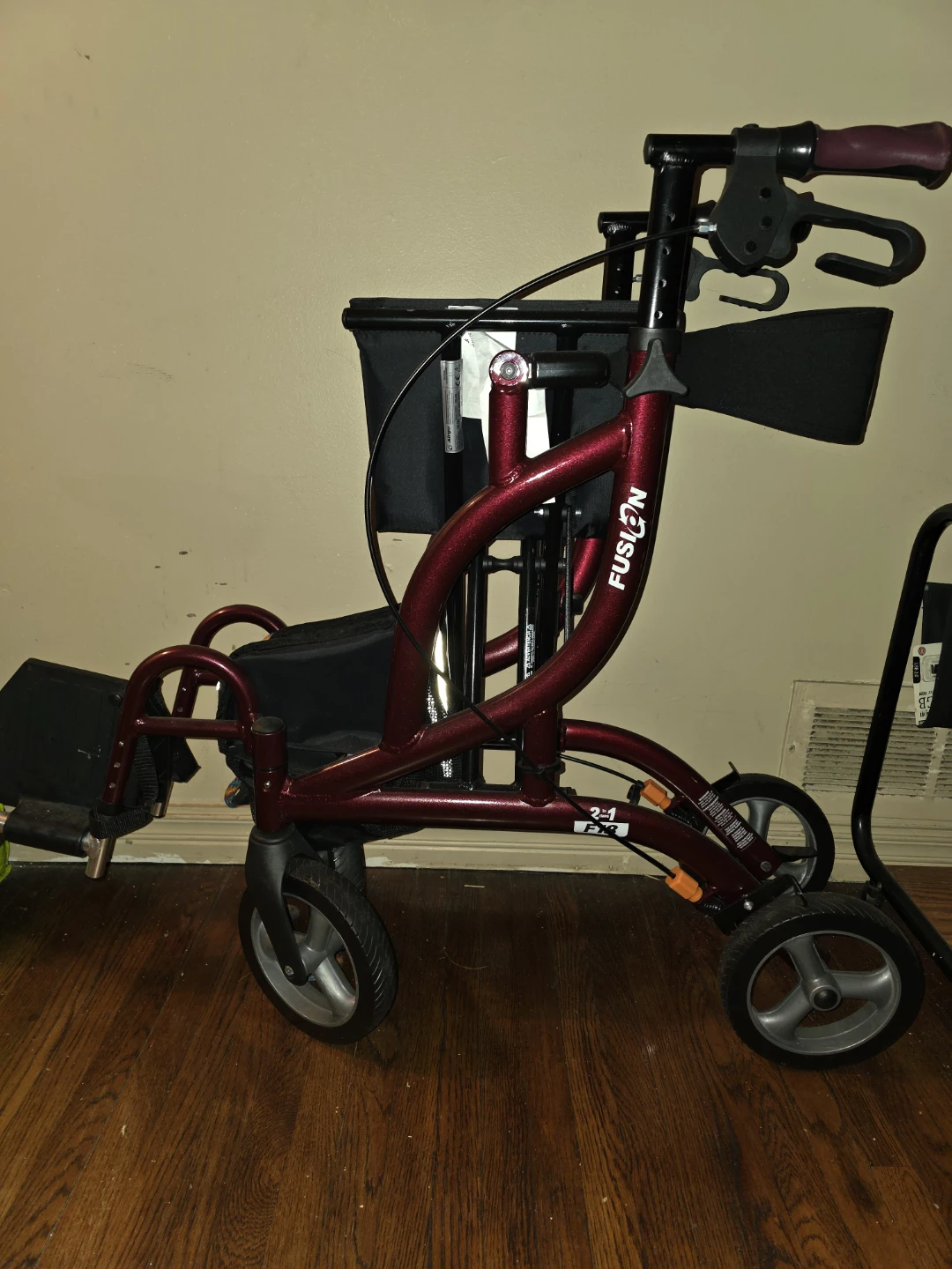 2-in-1 Fusion Rollator Walker Transport Chair