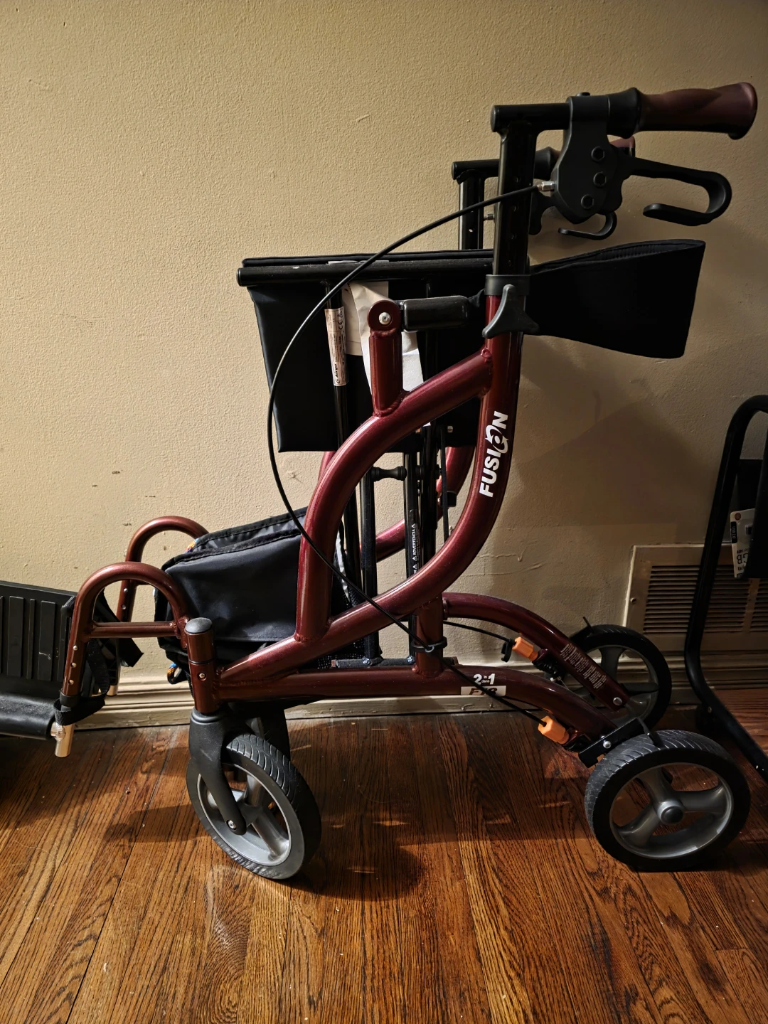 2-in-1 Fusion Rollator Walker Transport Chair - photo 2