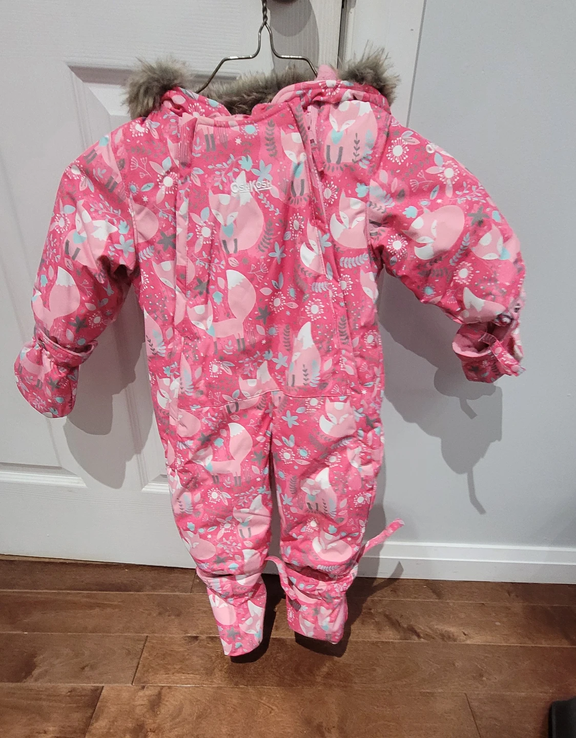 12 months girl OshKosh Bgosh Pink Fox Snowsuit
