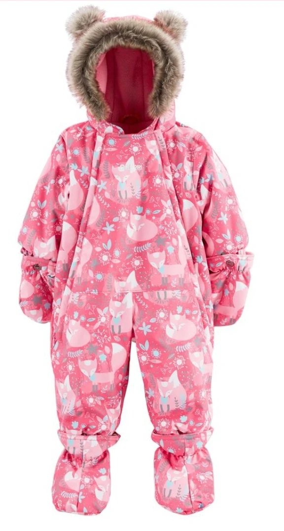 12 months girl OshKosh Bgosh Pink Fox Snowsuit - photo 4