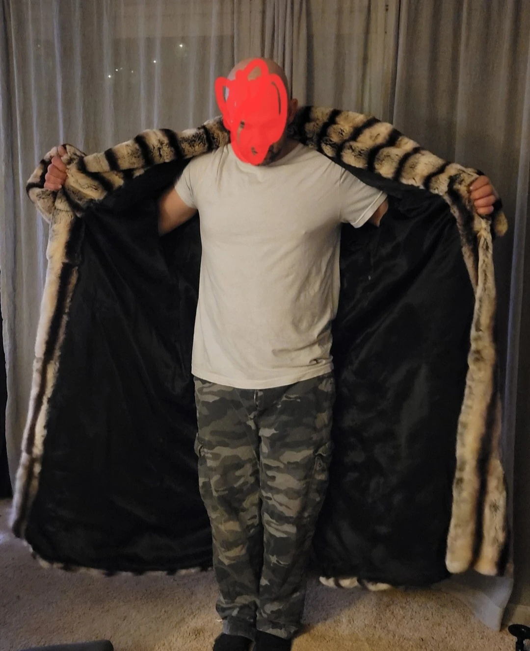 Men's full length chinchilla fur coat. Size xxl - photo 2