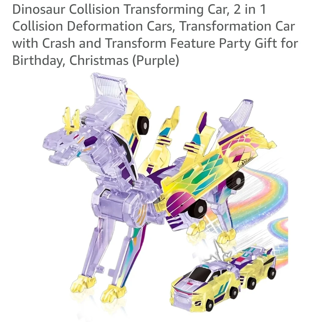 Dinosaur Collision Transforming Car - 2 in 1