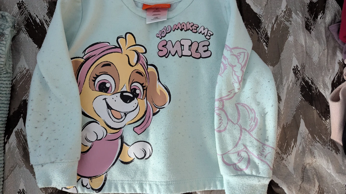 2T Kids Winter Clothes Lot: Jeans, Sweaters, Paw Patrol Top