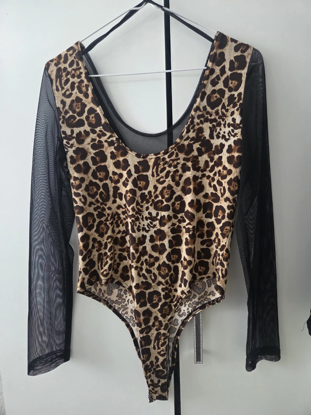 Leopard Print Mesh Bodysuit - photo 2