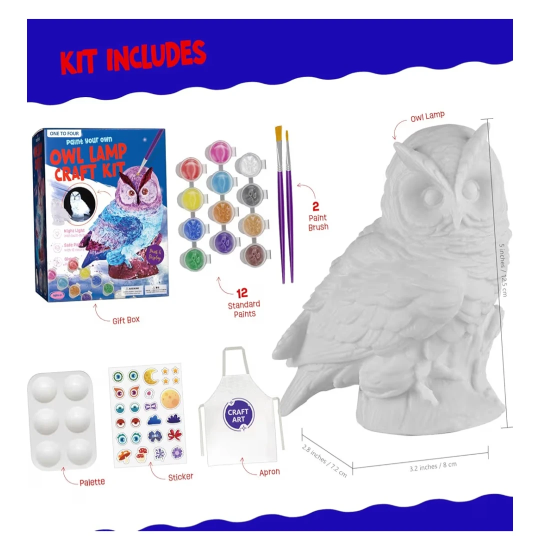 Paint Your Own Owl Lamp Craft Kit - photo 2