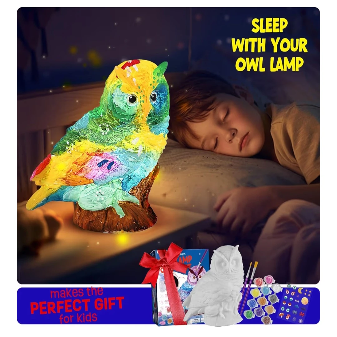 Paint Your Own Owl Lamp Craft Kit - photo 5