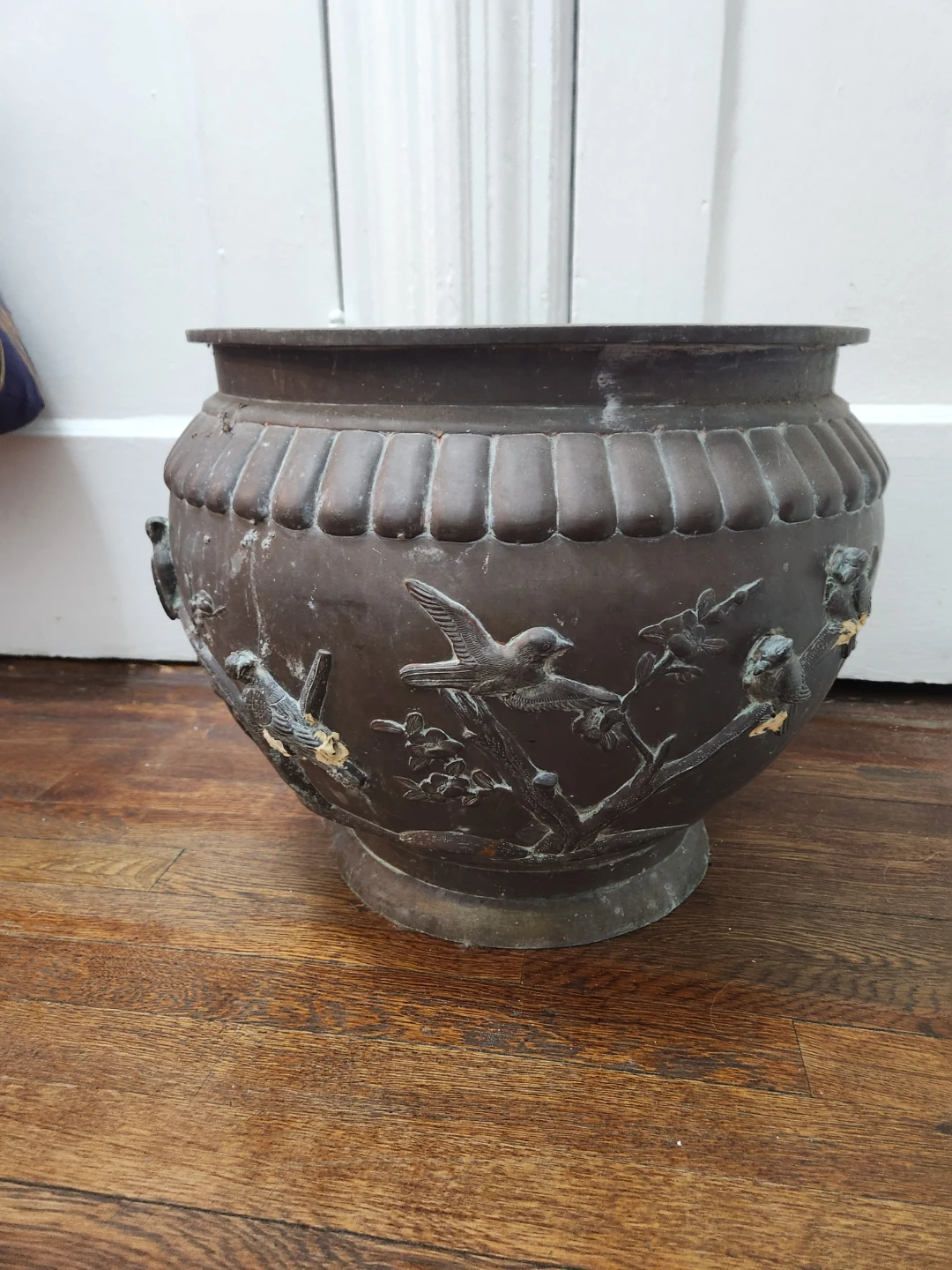 Japanese Antique Bronze Planter Pot