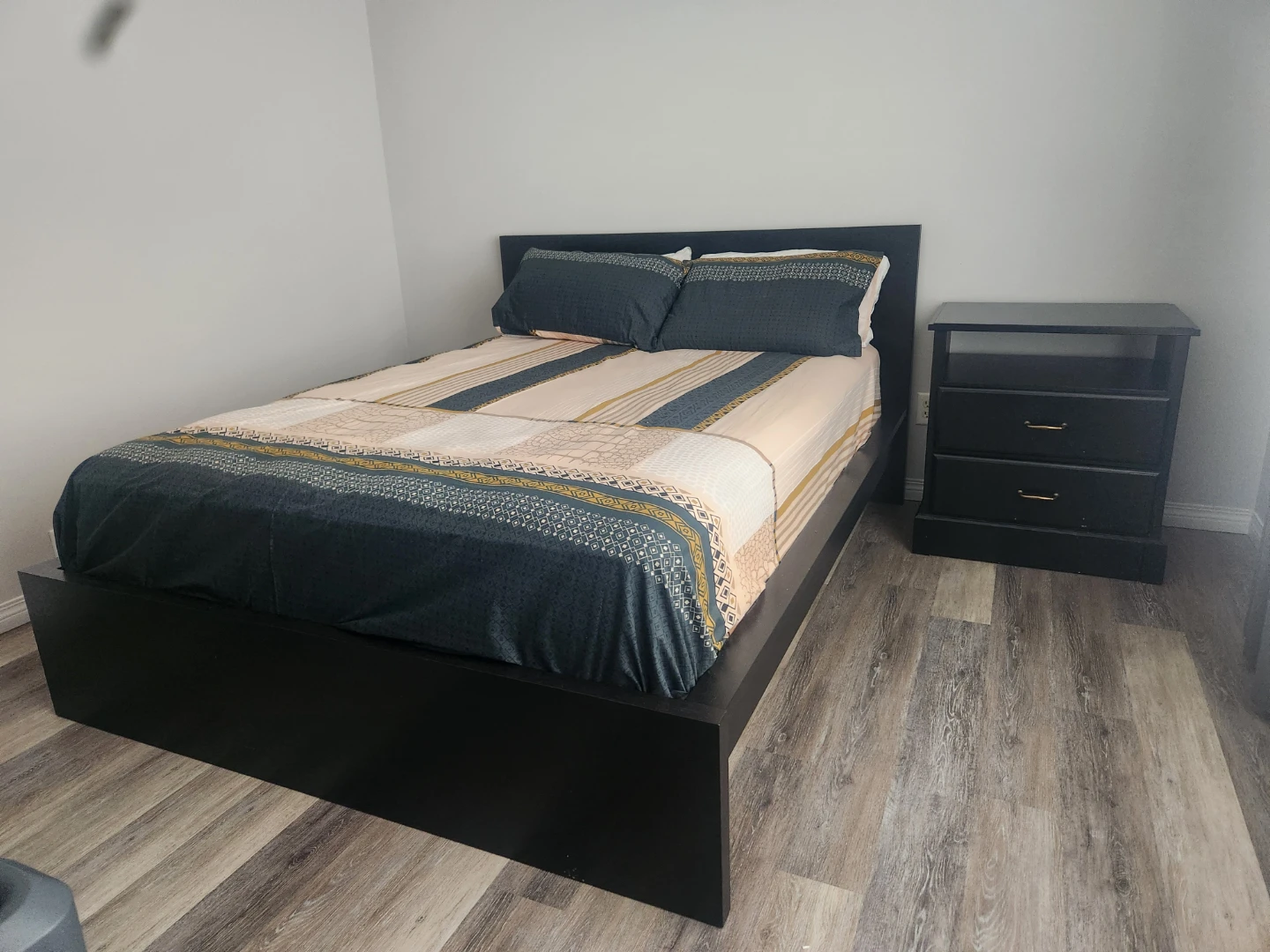 Queen Size Bed Frame and Nightstand