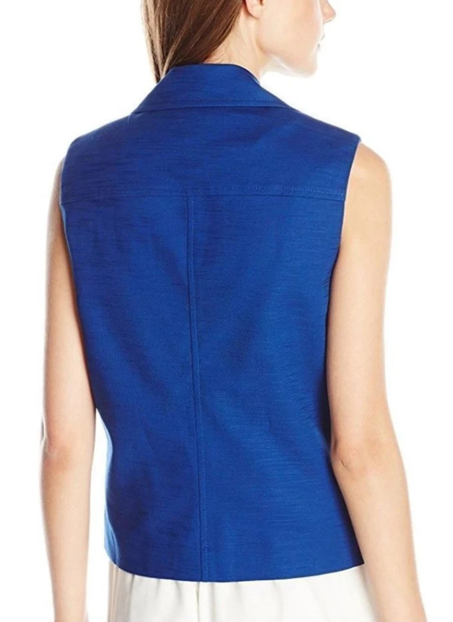 Anne Klein Mariner Vest, Size 16, Blue - photo 2