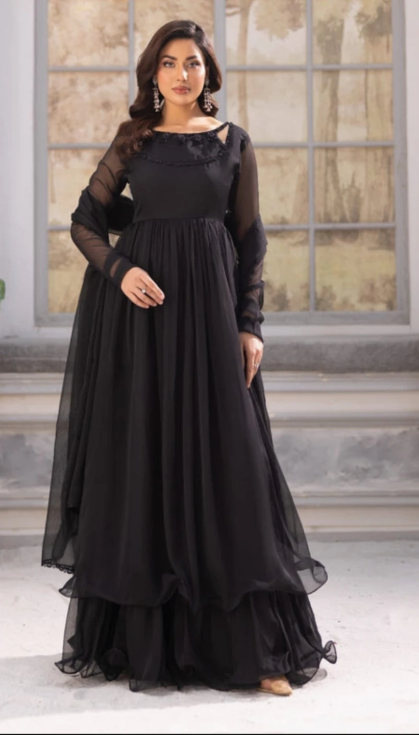 Black Long Sleeve Maxi Dress