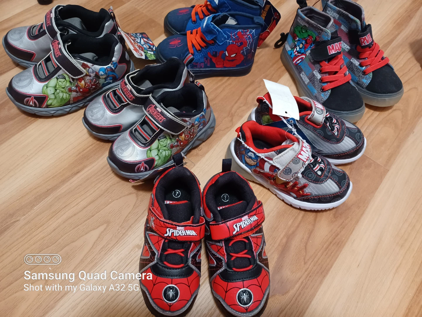 Marvel Avengers & Spider-Man Kids Shoes, Size 7