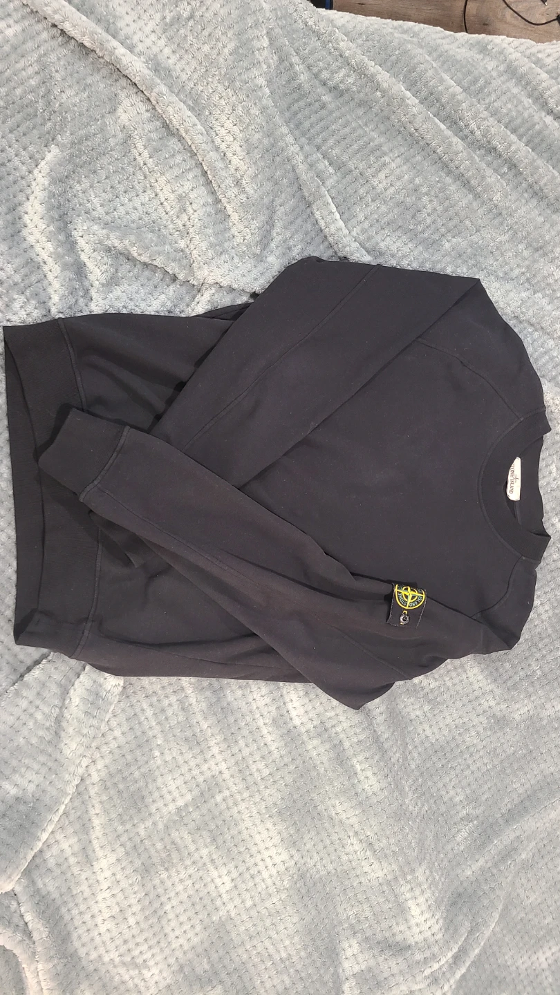 Stone Island Black Crewneck Sweater