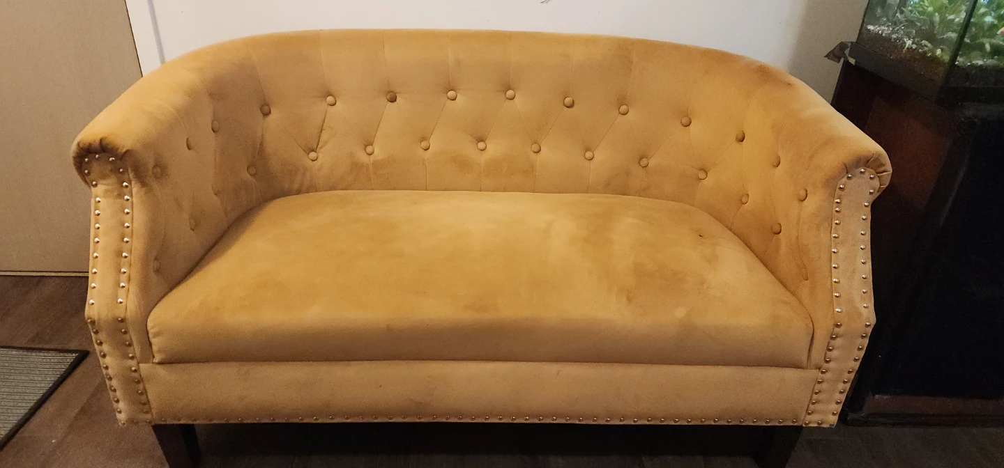 Yellow Loveseat Sofa