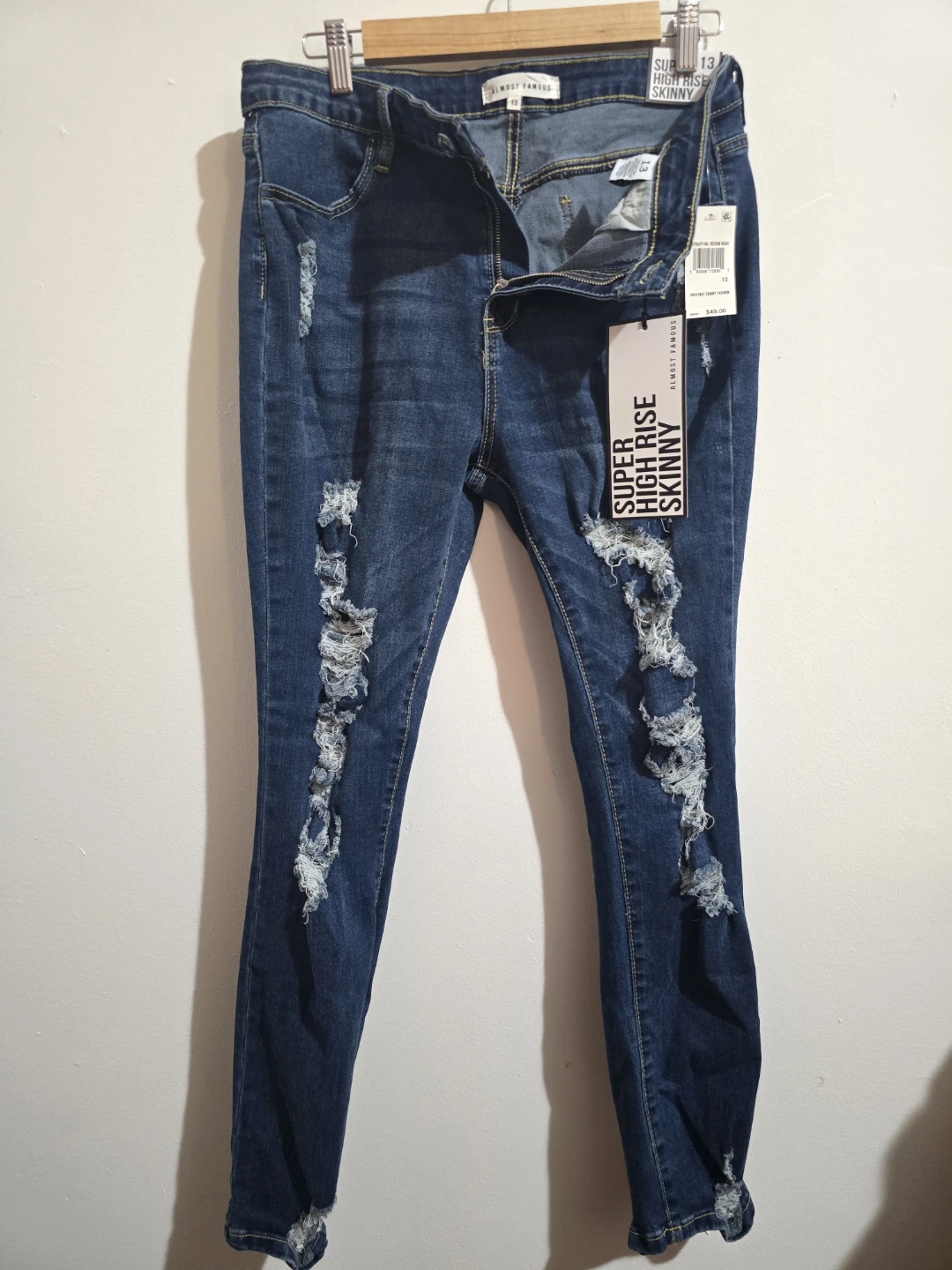 Almost Famous Super High Rise Skinny Jeans - Size 13 - photo 4