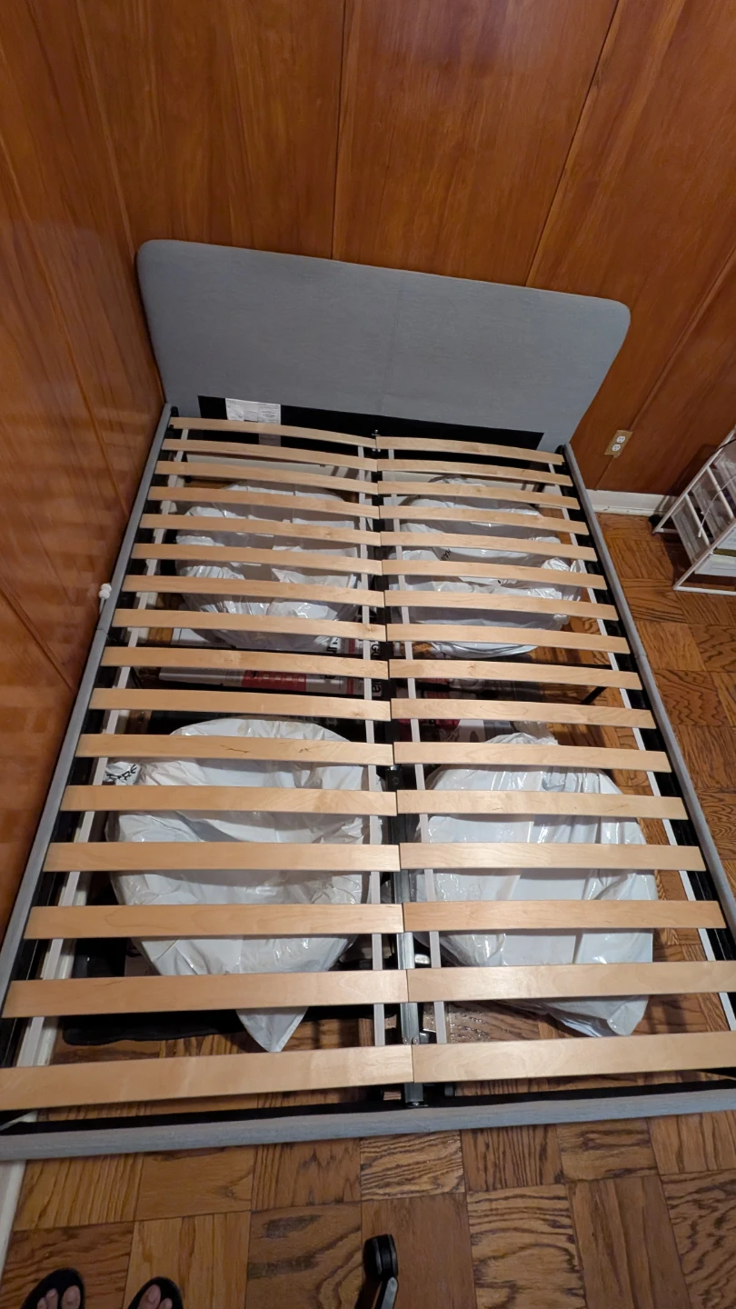 Grey Upholstered Bed Frame - photo 3