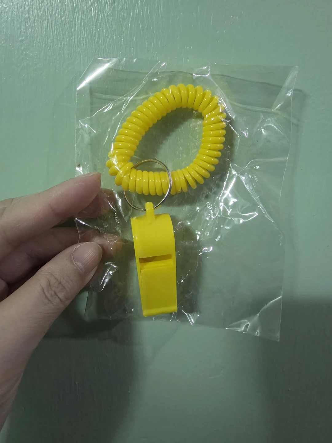 Yellow Whistle with Wrist Coil