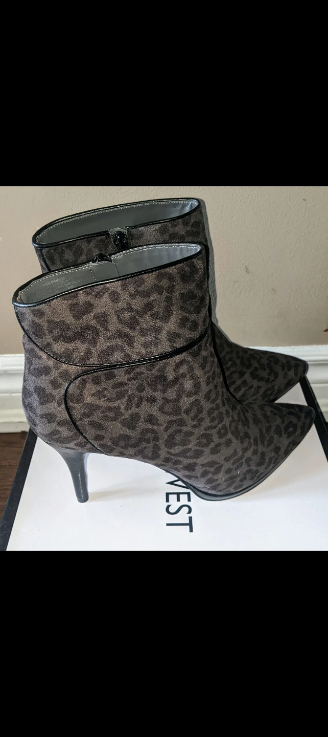 New! Nine West Leopard Ankle Boots - 8.5