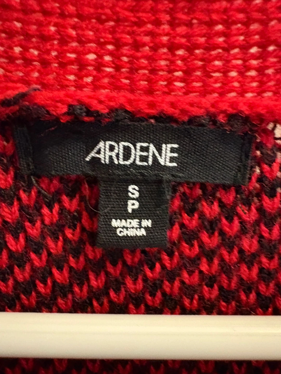 Ardene Red & Black Buffalo Plaid Cardigan - Size Small - photo 3