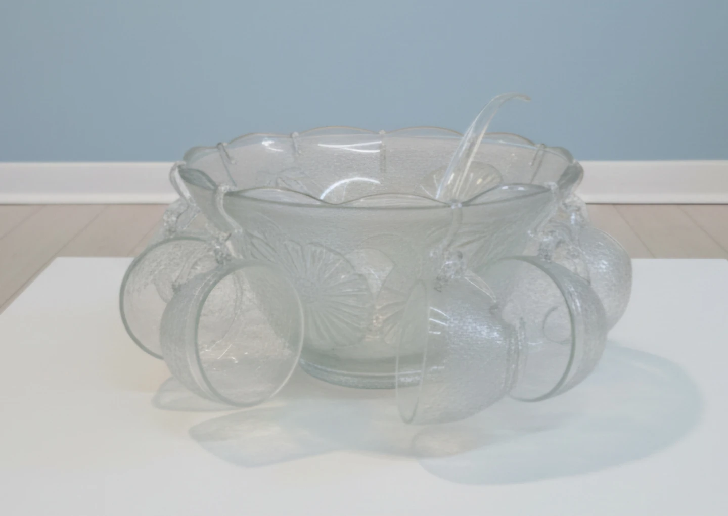 Vintage Glass Punch Bowl Set - photo 3
