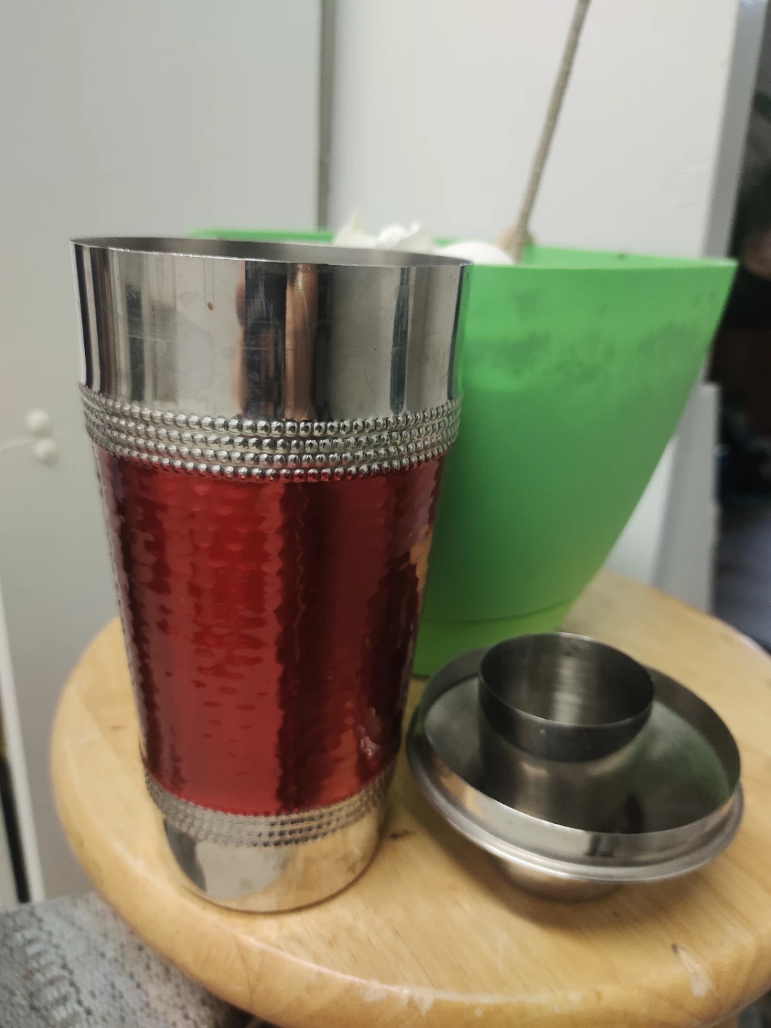 Red Stainless Steel Cocktail Shaker - photo 2