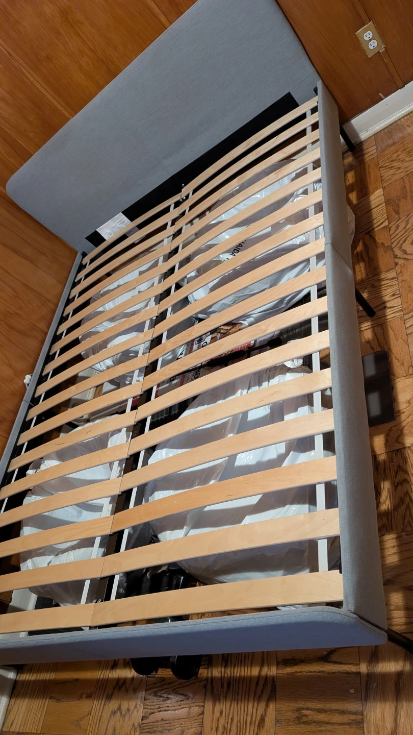 Grey Upholstered Bed Frame