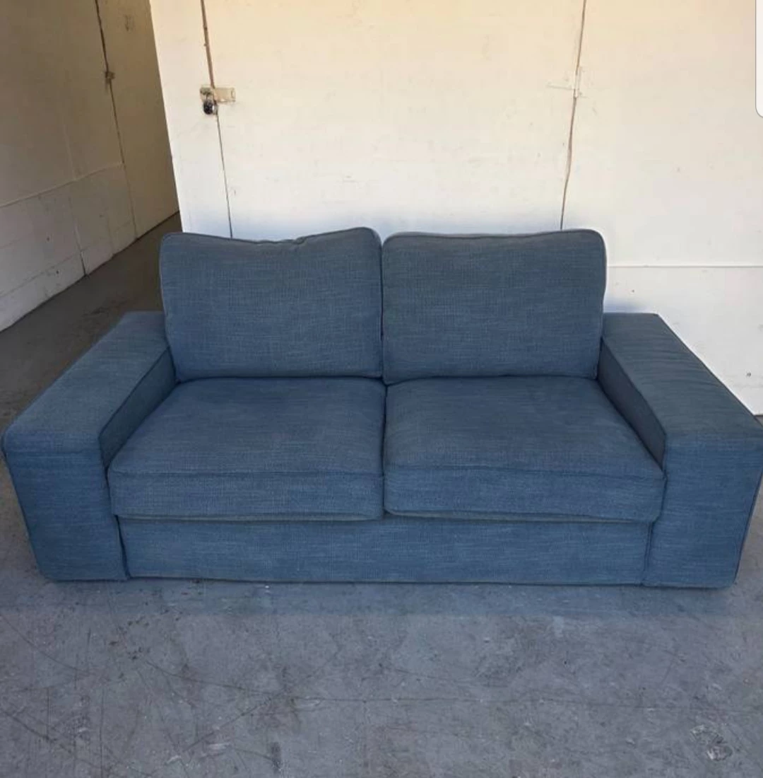 Blue Loveseat Sofa - photo 3