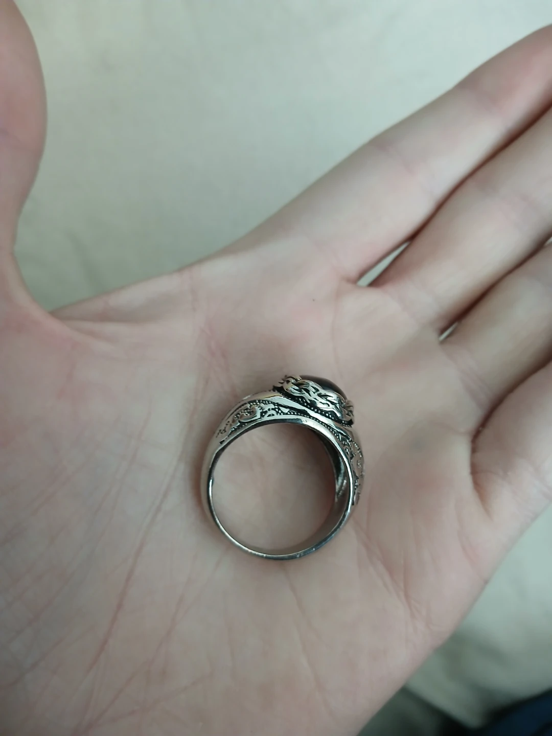 926 Silver And Tiger's Eye Stone Ring - photo 3