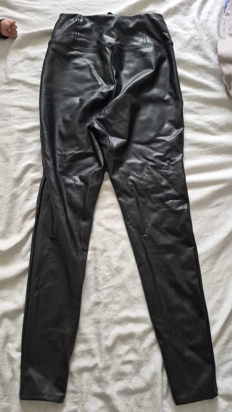 Dynamite Black Faux Leather Leggings - Size P/S - photo 2