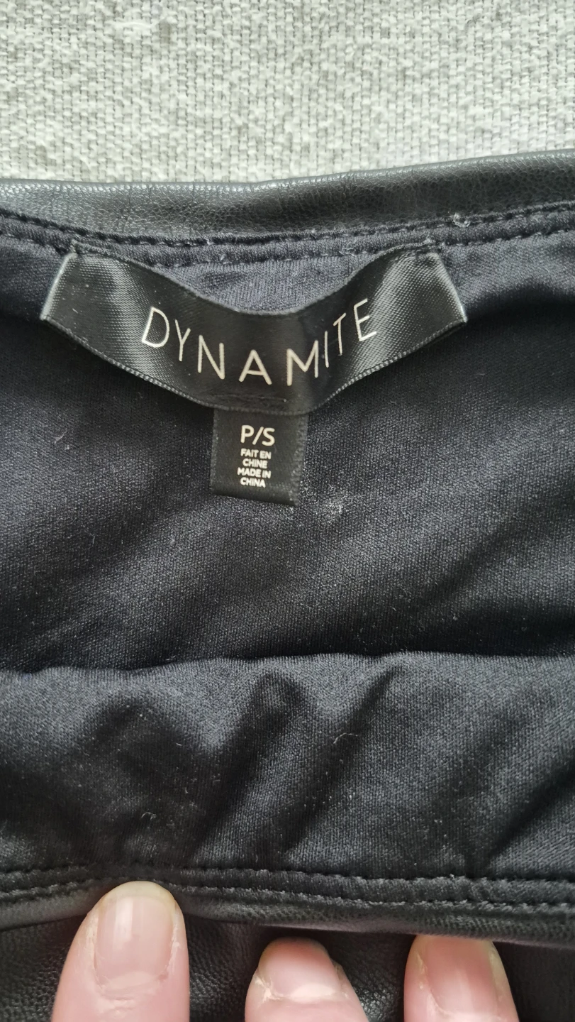 Dynamite Black Faux Leather Leggings - Size P/S - photo 3