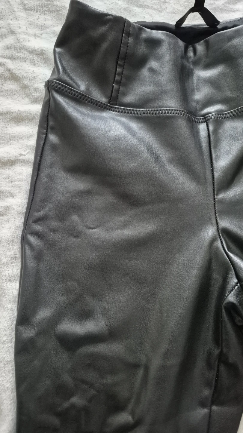 Dynamite Black Faux Leather Leggings - Size P/S - photo 4