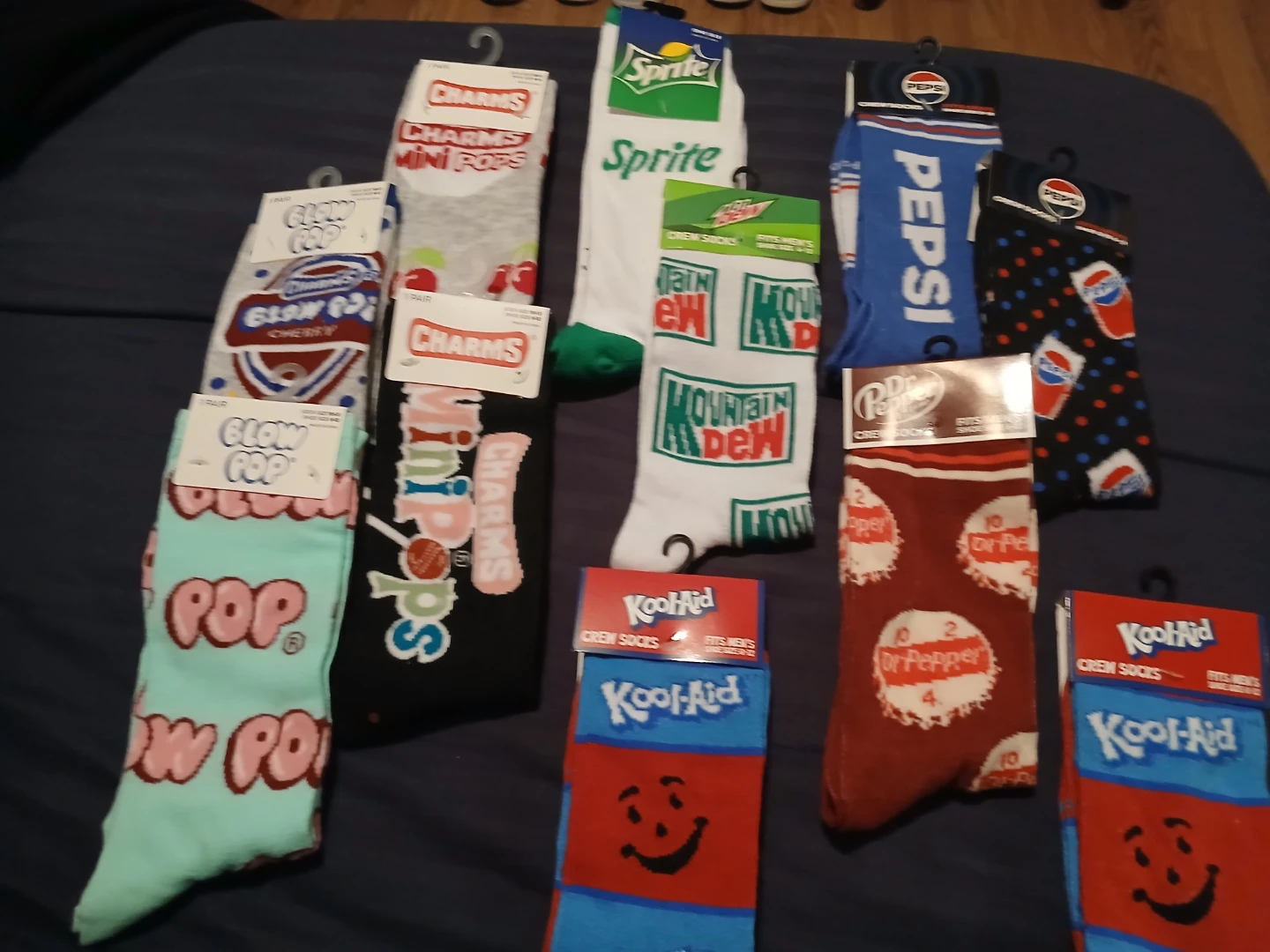 Variety Pack of Crew Socks: Soda & Candy Brands