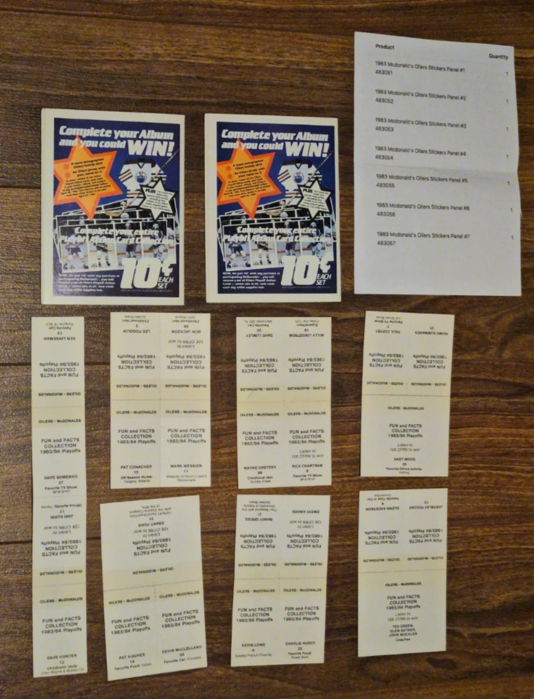 🧡1983 McDonald's Oilers Stickers & Fun & Facts Playoff Album🧡 - photo 2
