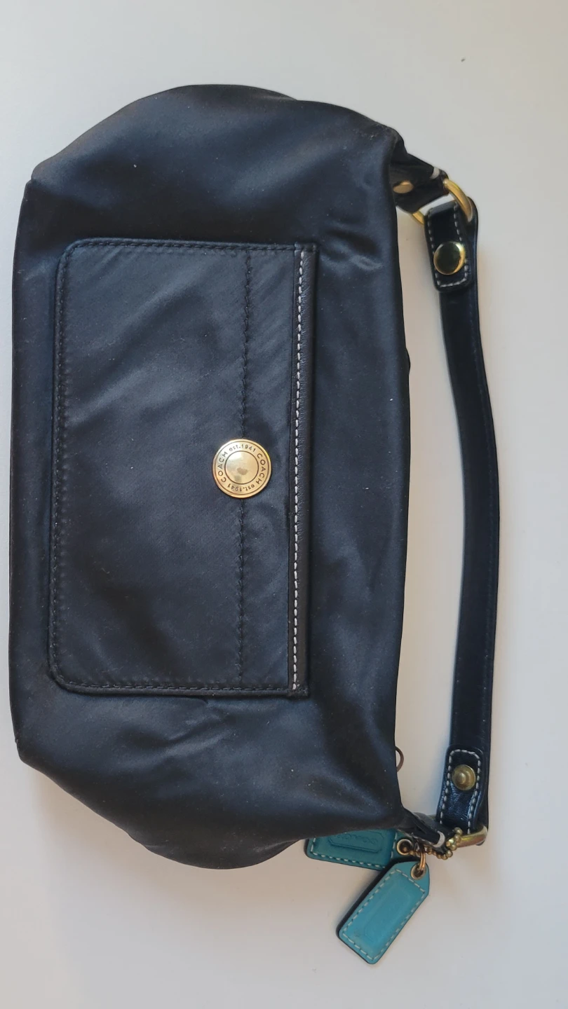 Coach Black Nylon Hobo Handbag
