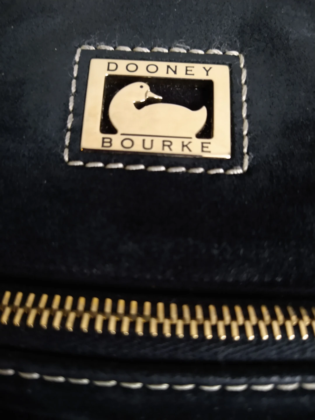 Dooney & Bourke Black Suede/ Leather crossbody bag Red Interior - photo 3