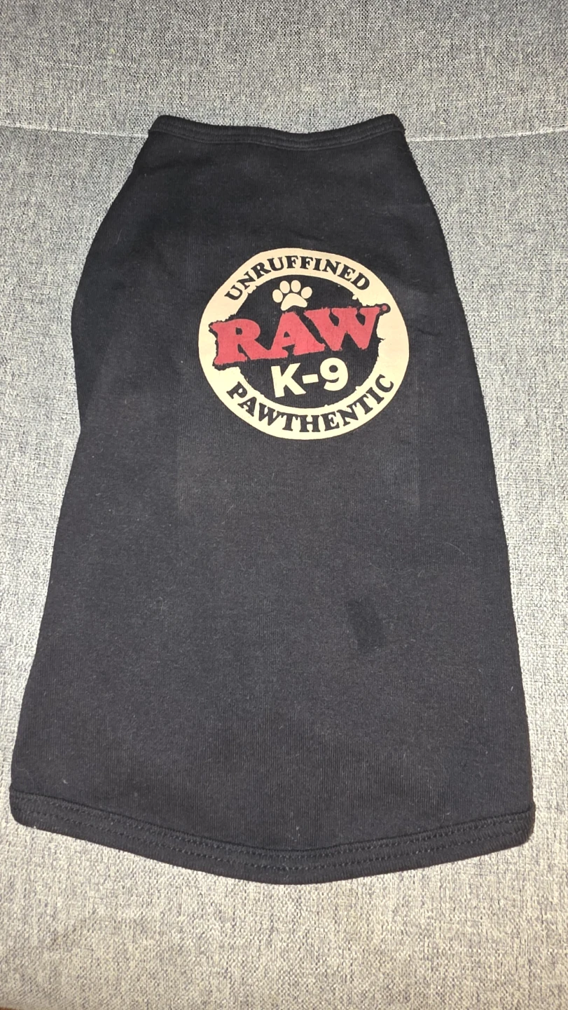 RAW K-9 "Pawthentic" Black Dog Shirt - Size M