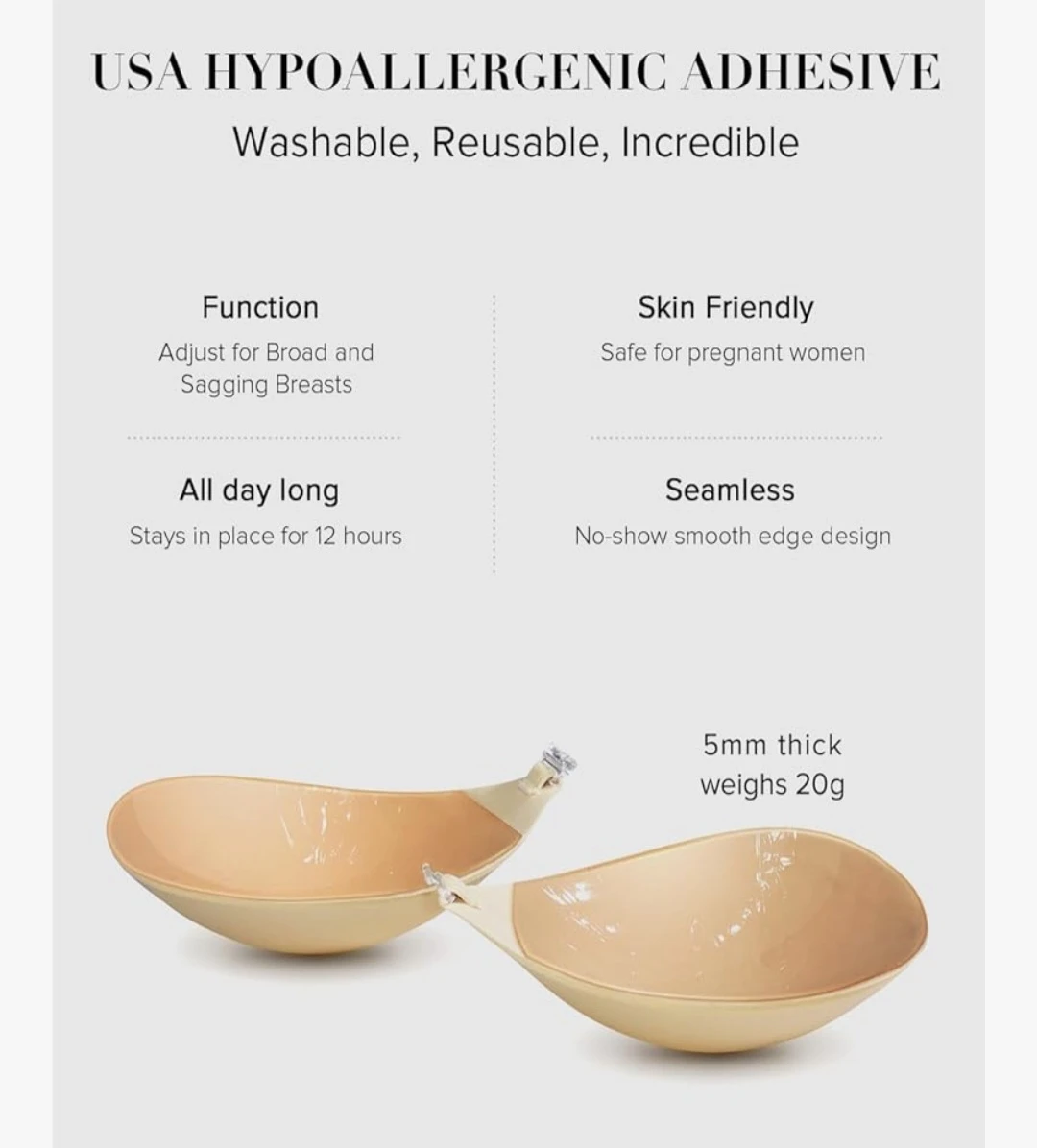 VOCH GALA Adhesive Bra - Nude & Black - photo 5